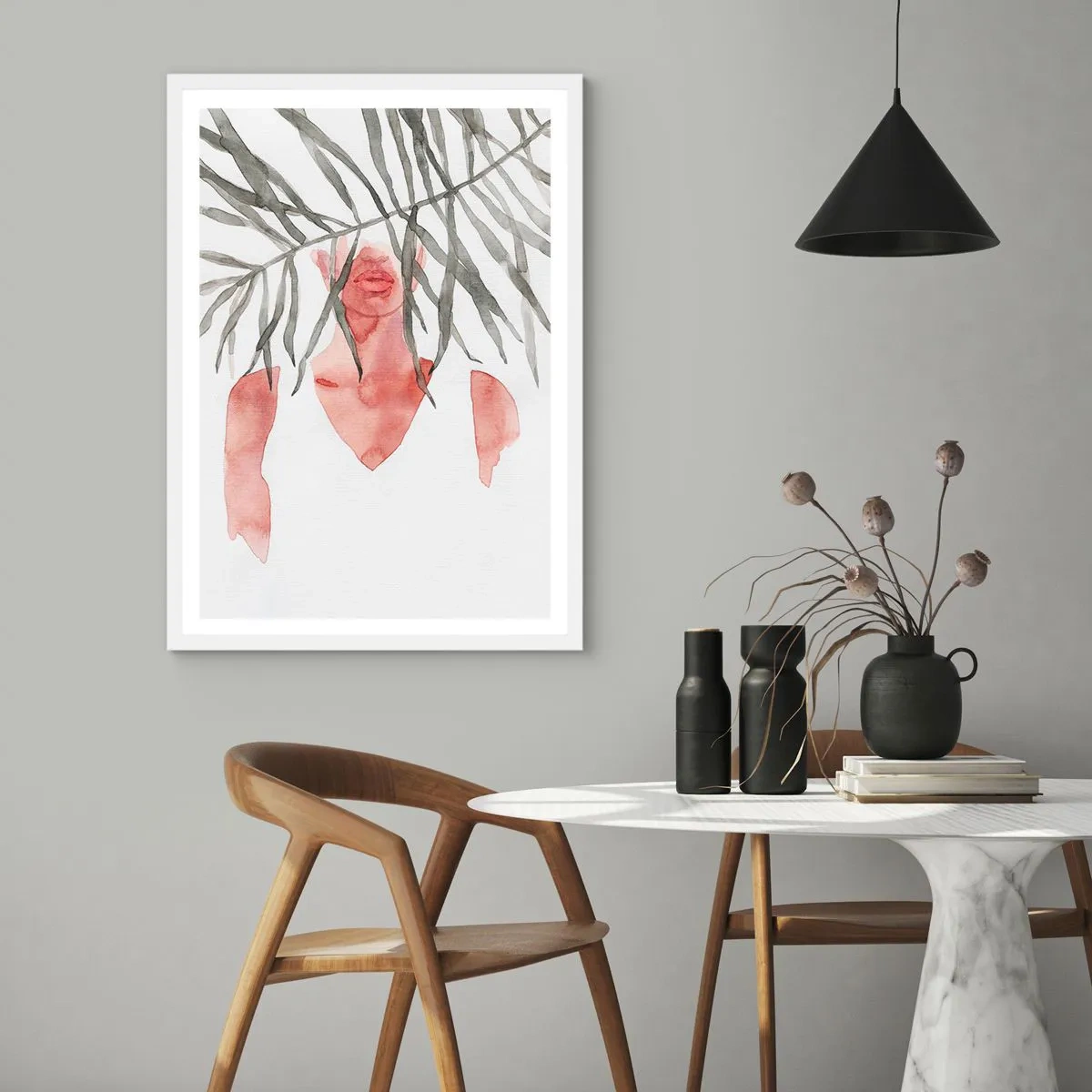 Poster in einem weißen Rahmen - Dame der Tropen - 40x50 cm