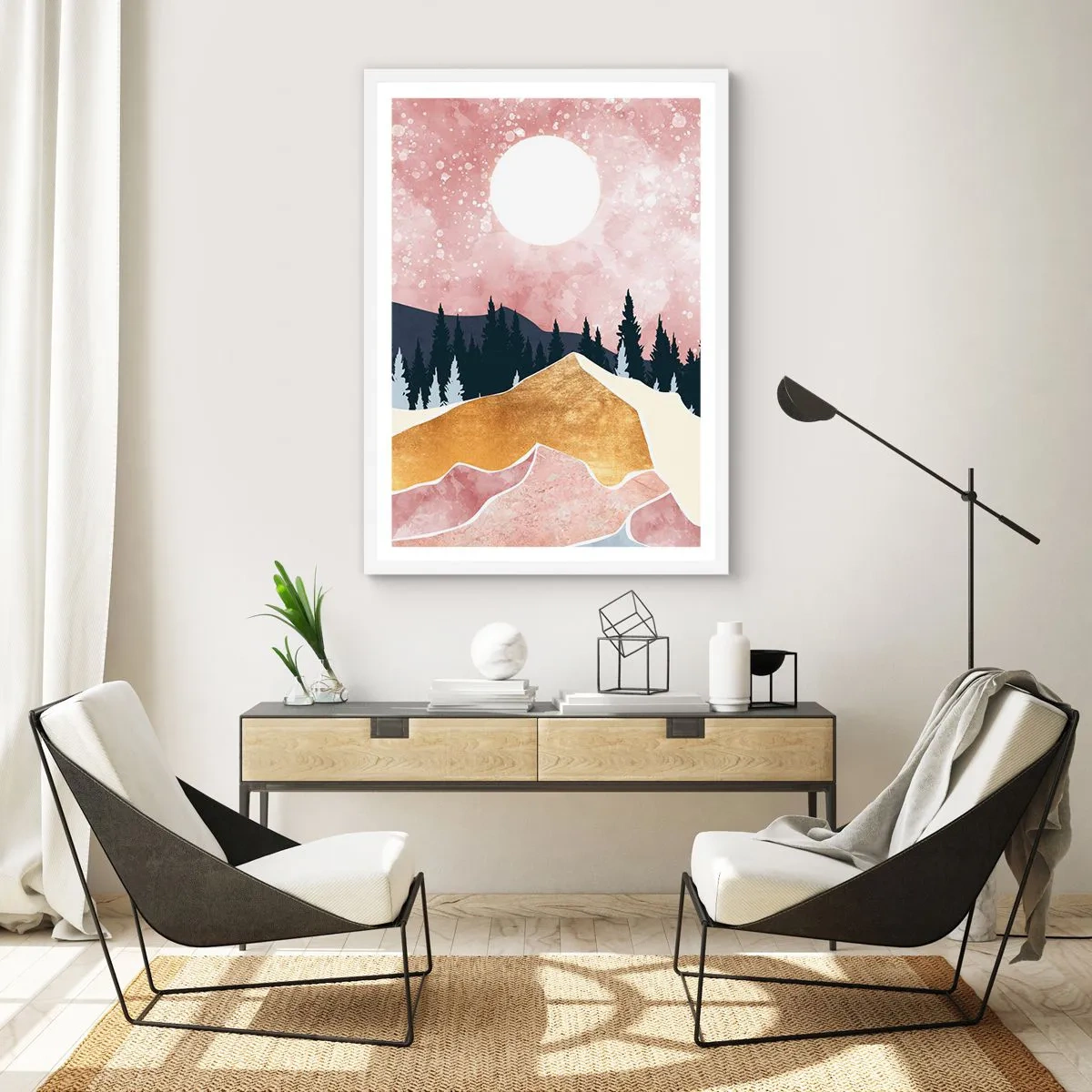 Poster in einem weißen Rahmen - Nachtwache - 70x100 cm