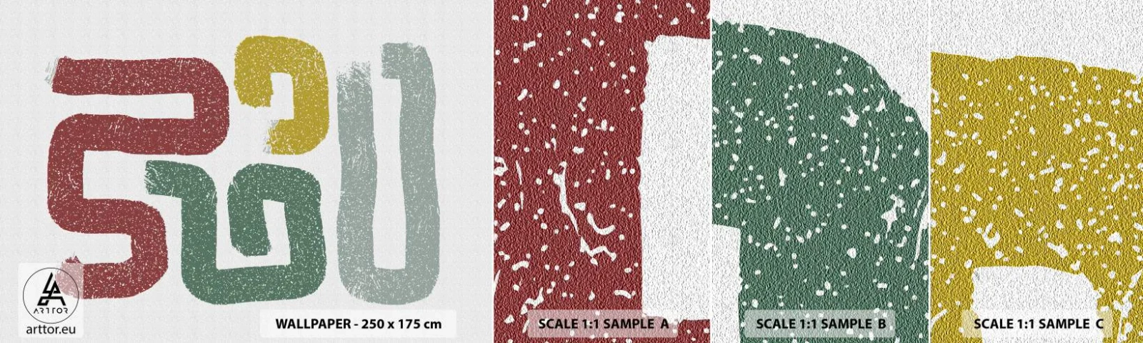 Fototapetenmuster Standard Eco - In einer unbekannten Sprache - Stück, Minimalismus, Herumrollen - 100x30 cm