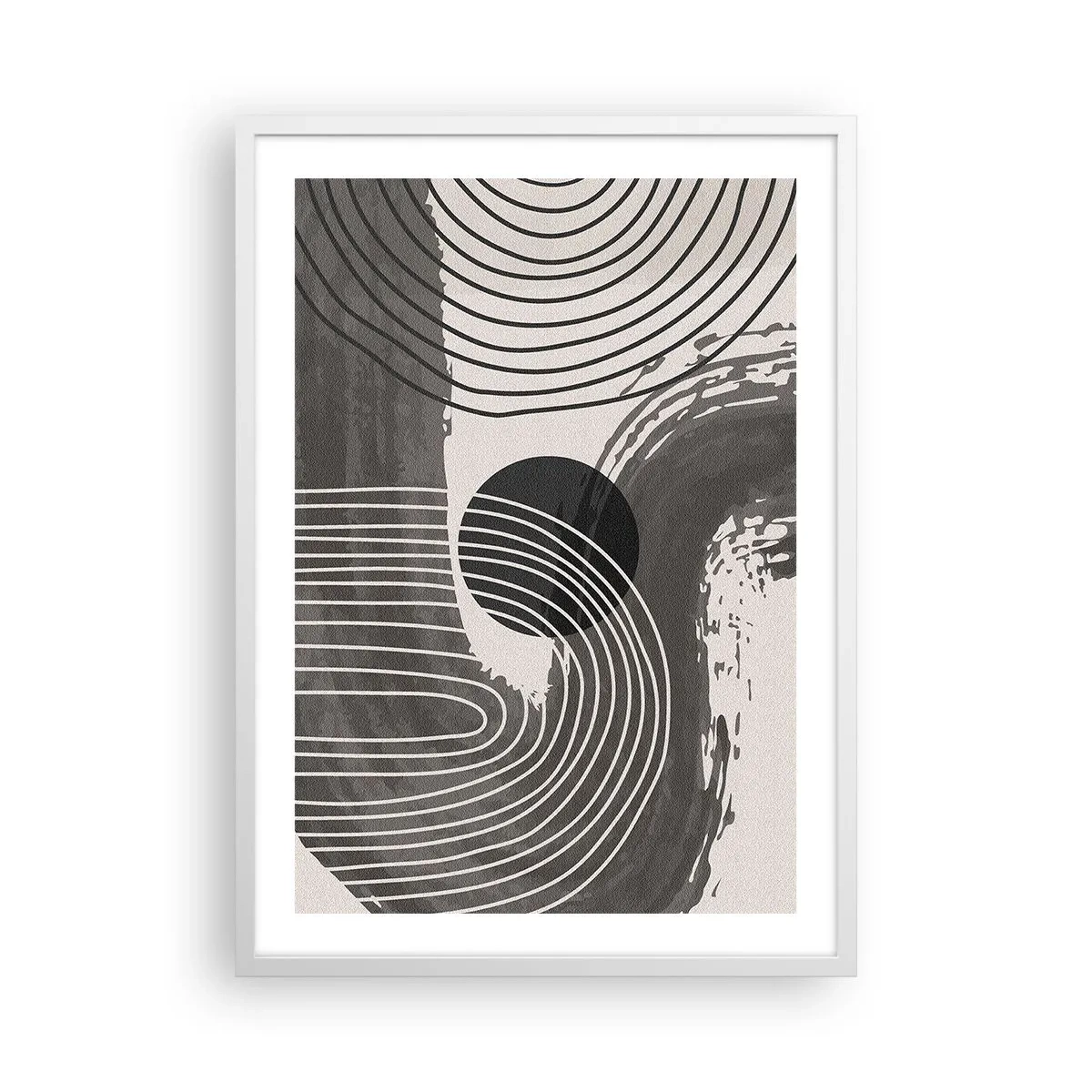 Poster in einem weißen Rahmen - Oval gewinnt - 50x70 cm