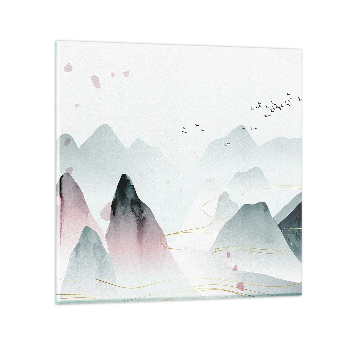 Glasbild - Bild auf glas - Über die Gipfel - 70x70 cm