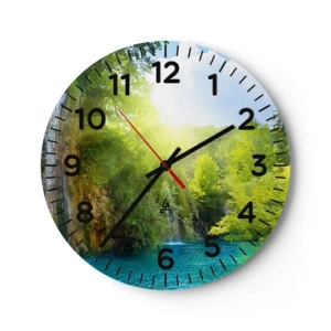 Wanduhr - Glasuhr - Es muss Eden sein - 30x30 cm