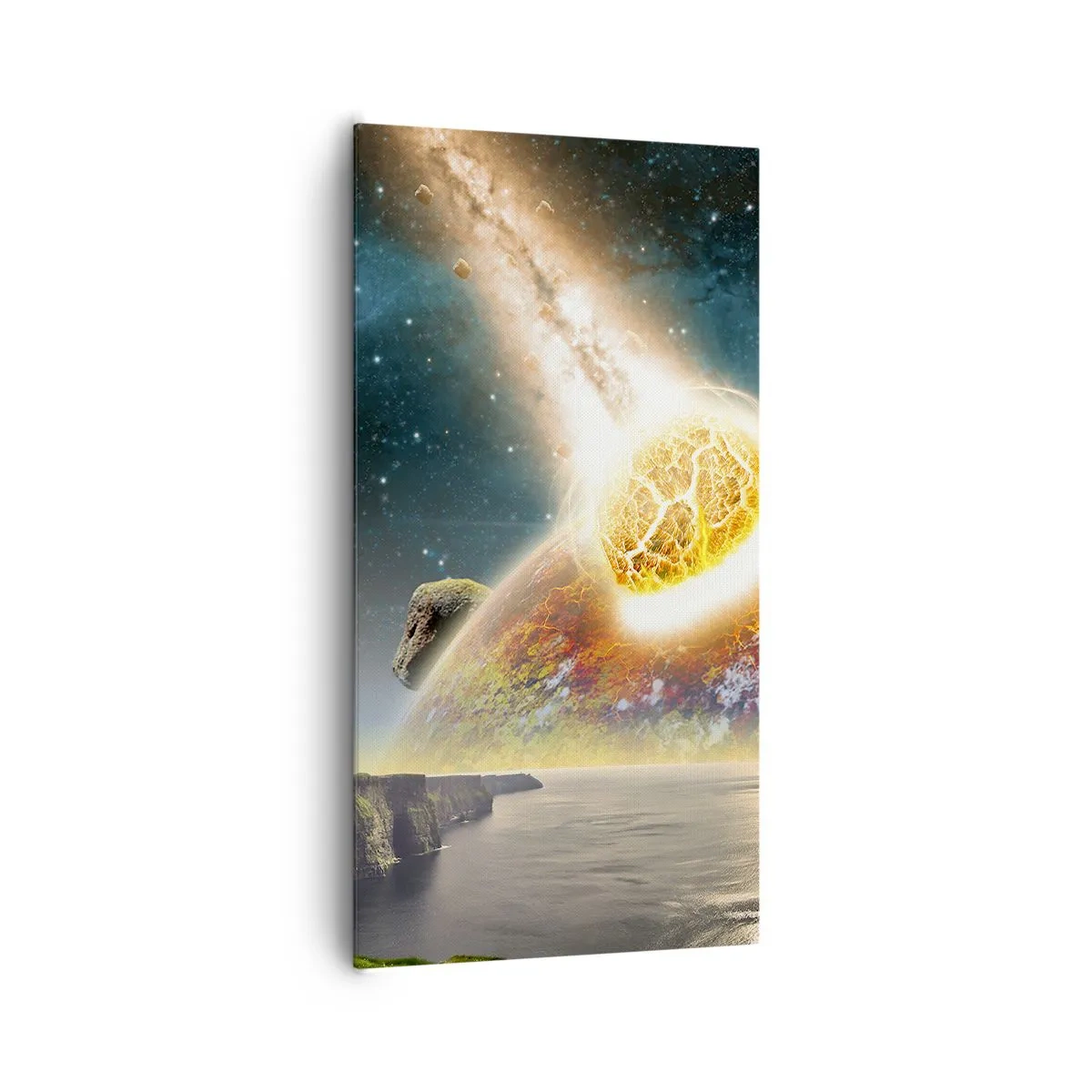 Bild auf Leinwand - Leinwandbild - Kosmisches Drama - 65x120 cm