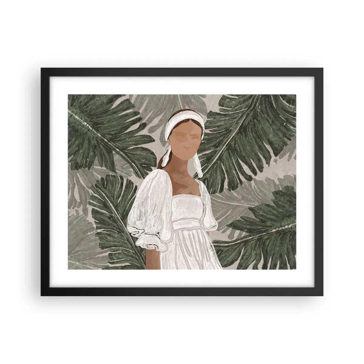 Poster in einem schwarzem Rahmen - Exotisches Porträt - 50x40 cm