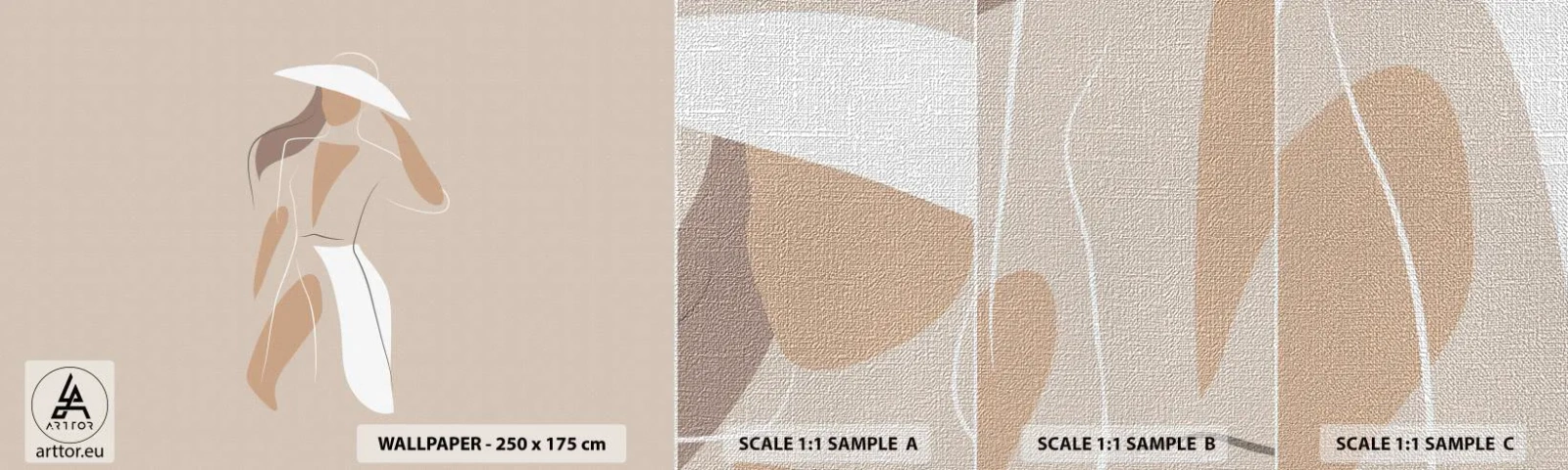 Fototapeten Muster Premium Canvas - Mode macht Spaß - Frau, Grafik, Mode - 100x30 cm