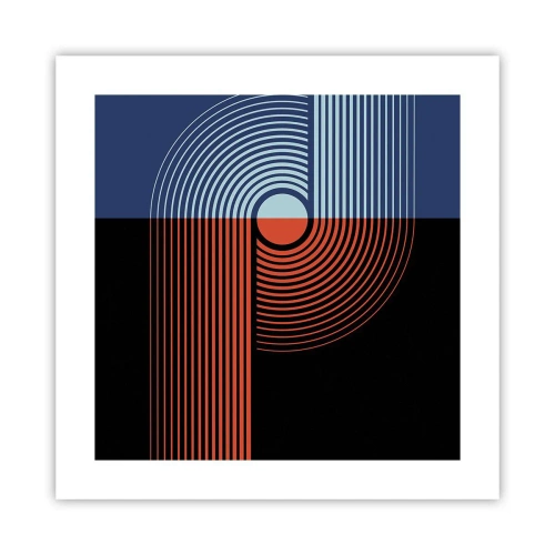Poster - In einer geometrischen Umarmung - 40x40 cm