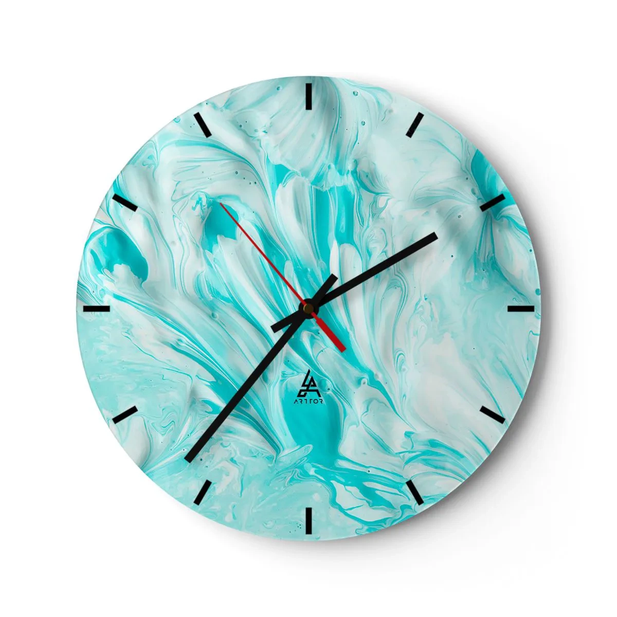 Wanduhr - Glasuhr - Für immer zusammen - 40x40 cm