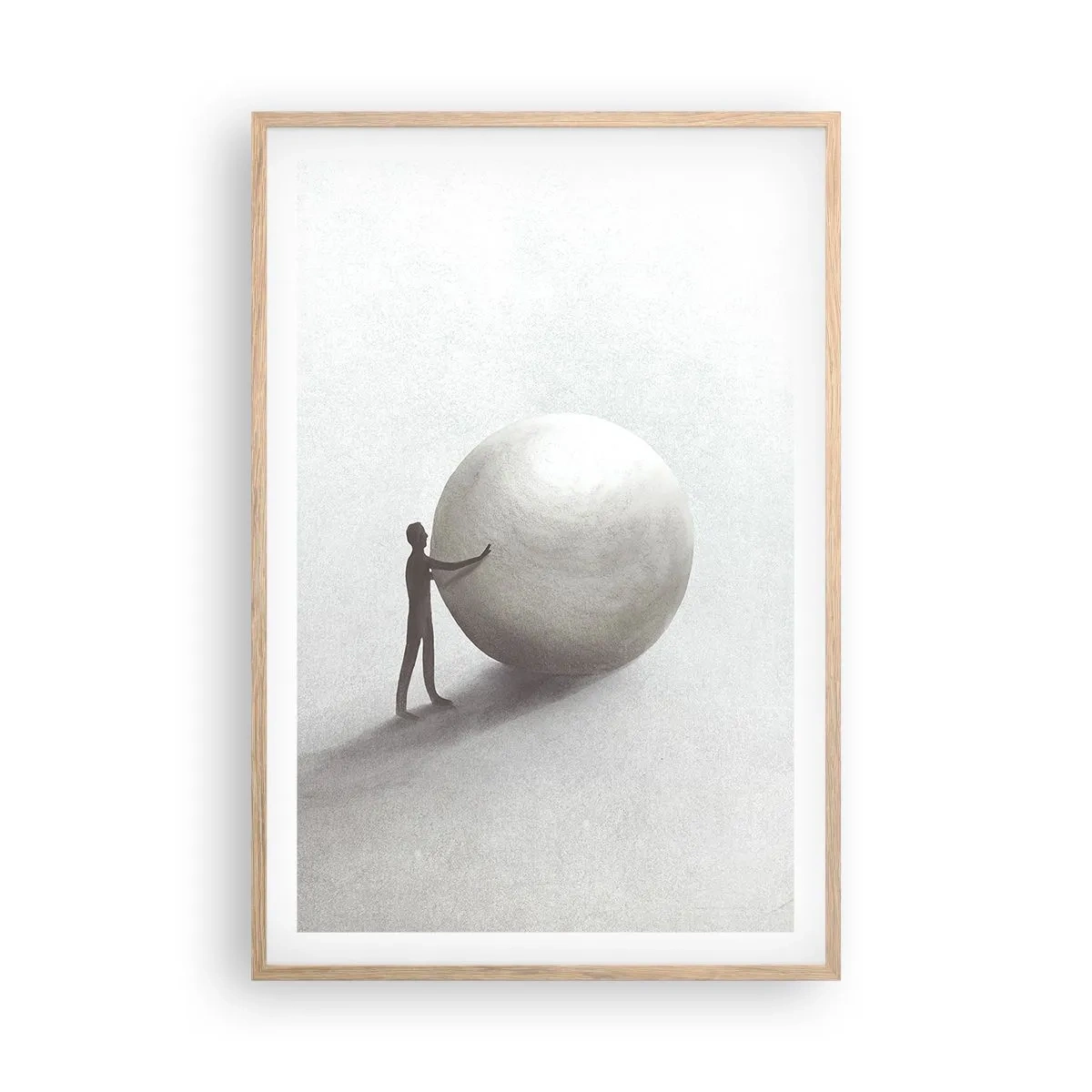 Poster in einem Rahmen aus heller Eiche - Das Spiel des Lebens - 61x91 cm