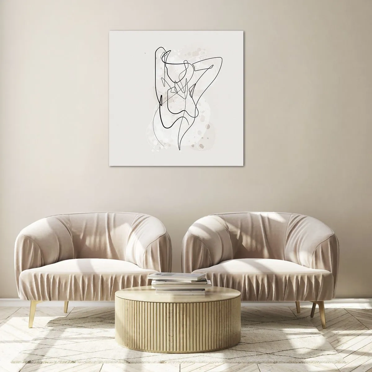 Glasbild - Bild auf glas - Die Kunst der Verführung - 70x70 cm