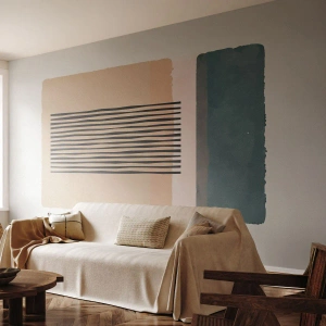 Fototapete Premium Canvas - Alles ist in Ordnung - Abstraktion, Grafik, Minimalismus - 300x210 cm