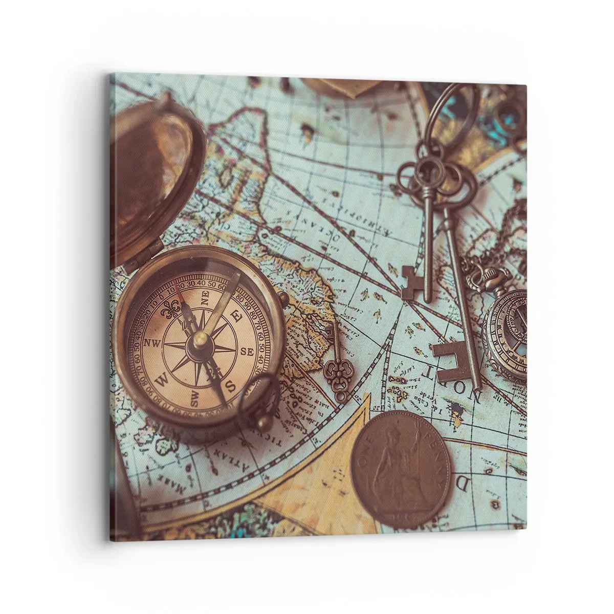 Bild auf Leinwand - Leinwandbild - Für den Abenteurer - 70x70 cm