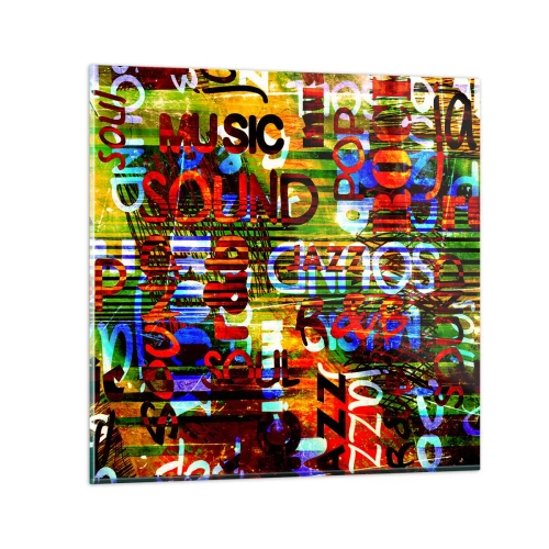Glasbild - Bild auf glas - Alle Farben des Klangs - 30x30 cm