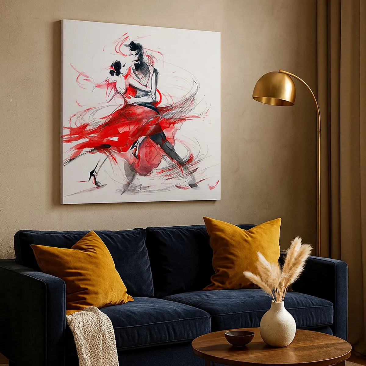 Bild auf Leinwand - Leinwandbild - Tango – der Rhythmus der Leidenschaft - 30x30 cm