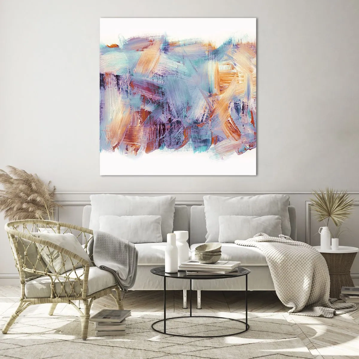 Glasbild - Bild auf glas - Buntes Durcheinander - 60x60 cm