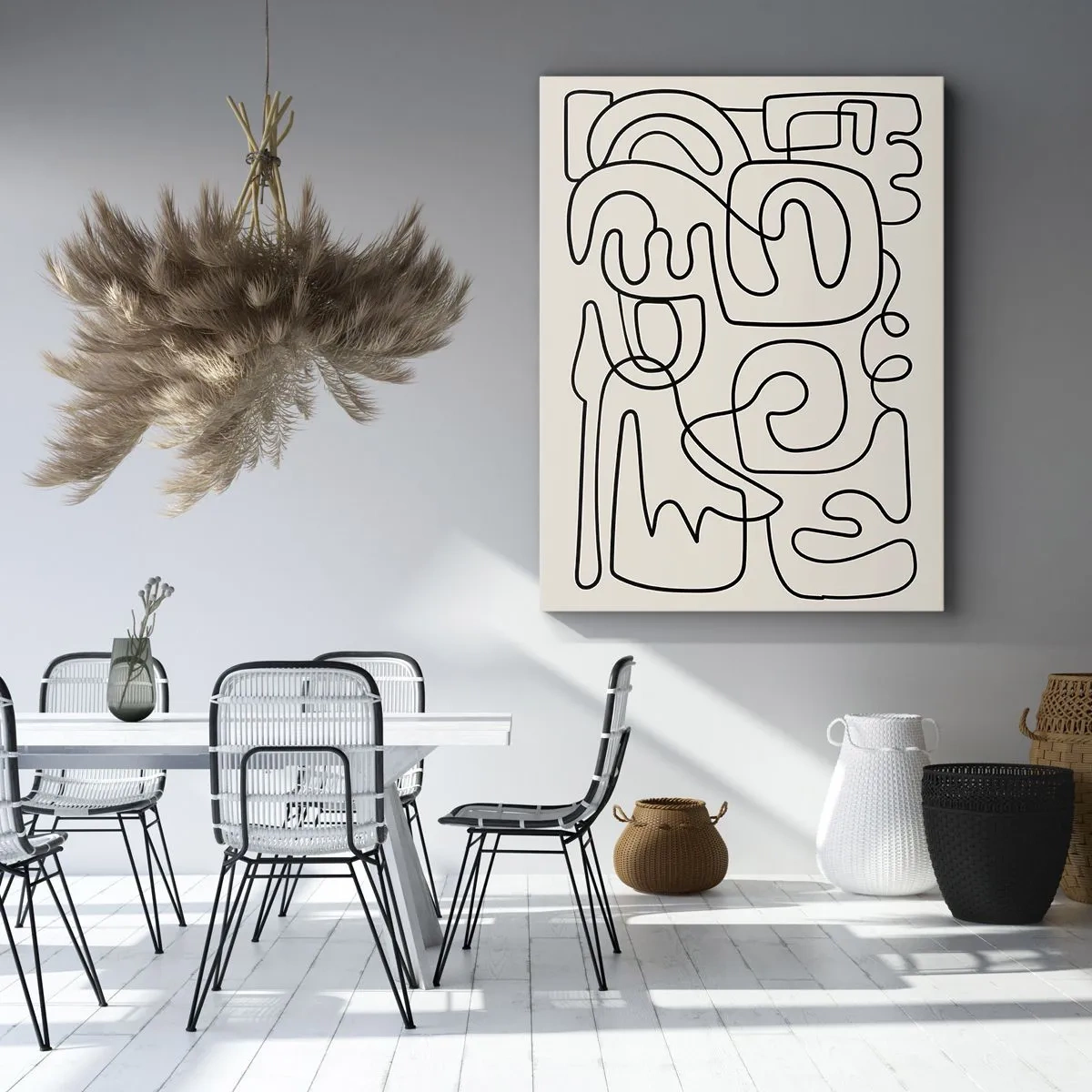 Bild auf Leinwand - Leinwandbild - Folge der Spur - 45x80 cm