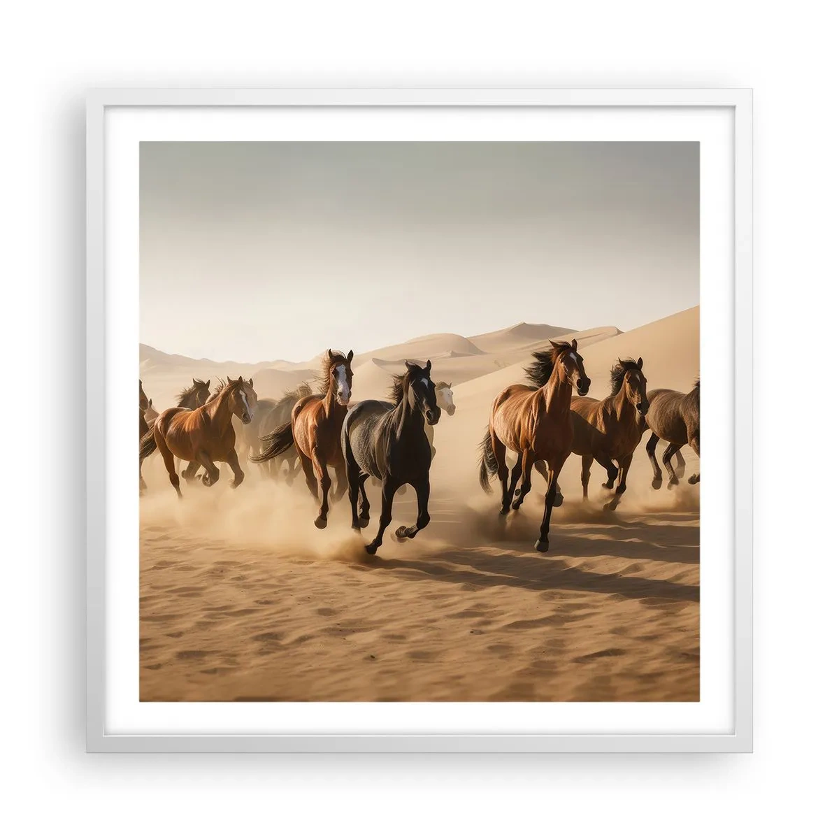 Poster in einem weißen Rahmen - Frei wie der Wind - 60x60 cm