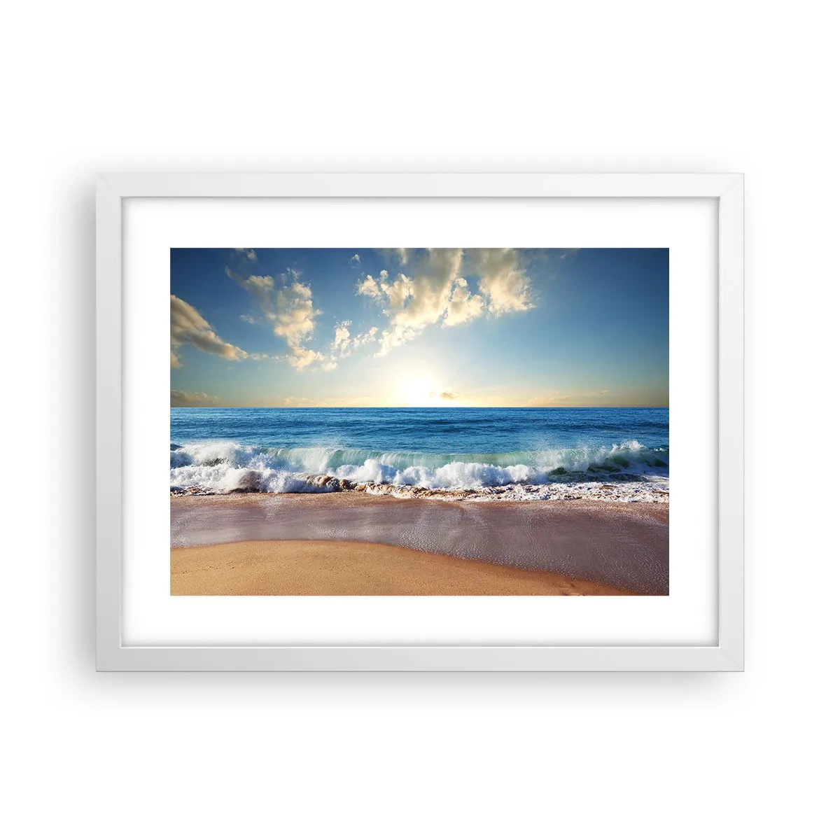 Poster in einem weißen Rahmen - Bewegung und Stille zugleich - 40x30 cm