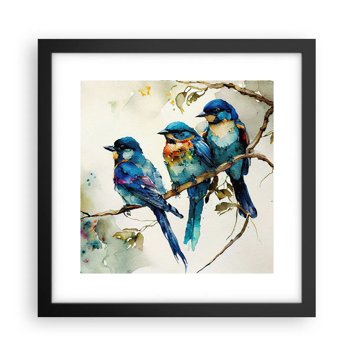 Poster in einem schwarzem Rahmen - War er beleidigt? - 30x30 cm