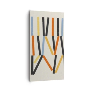 Bild auf Leinwand - Leinwandbild - Komposition auf der Ebene - 65x120 cm