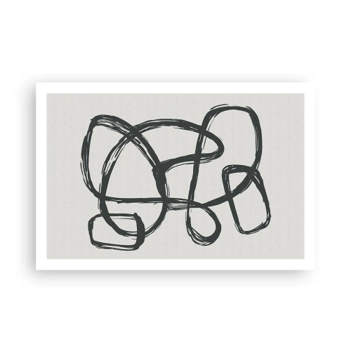 Poster - Schleifenabstraktion - 91x61 cm