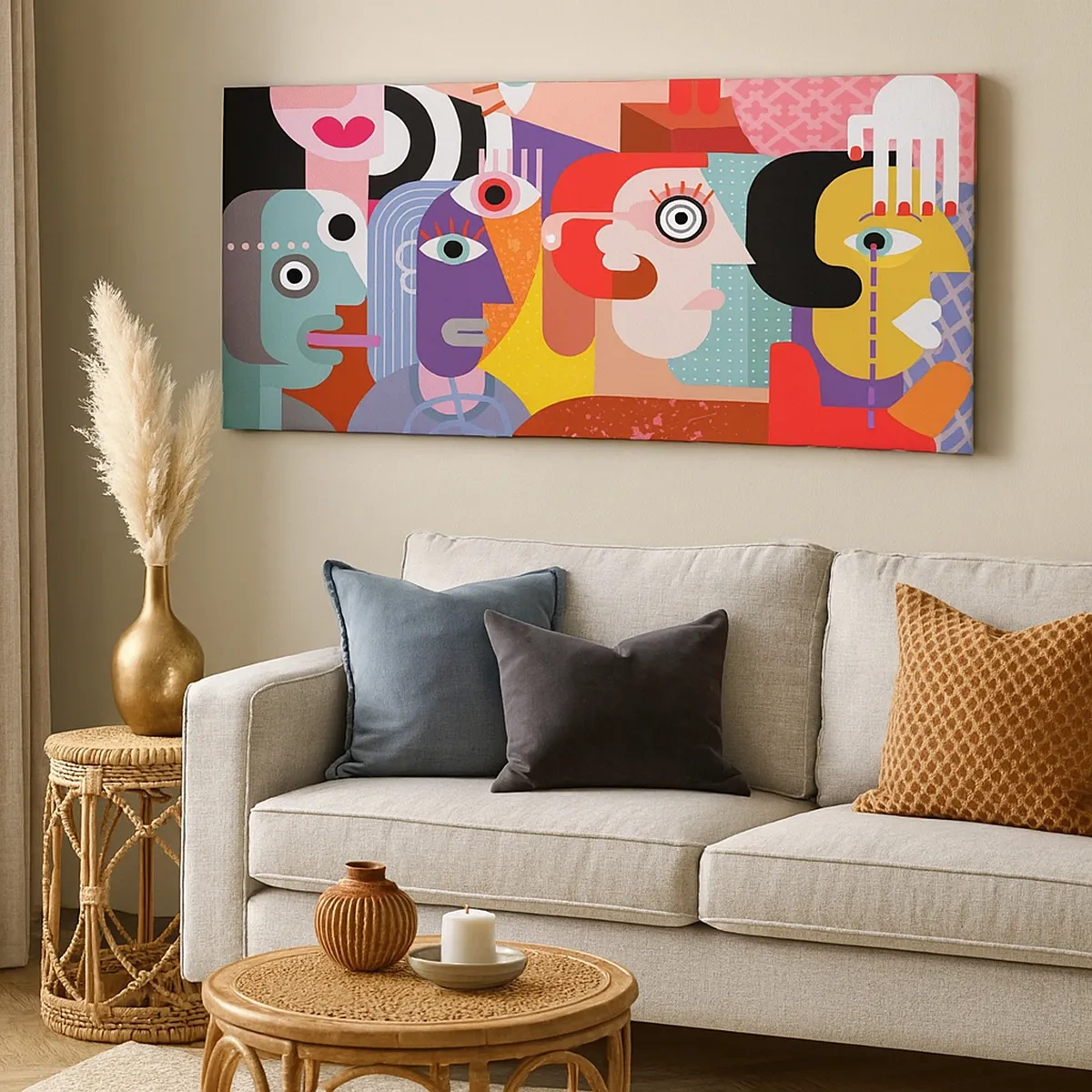 Bild auf Leinwand - Leinwandbild - Wir sind von Herrn Picasso - 30x30 cm