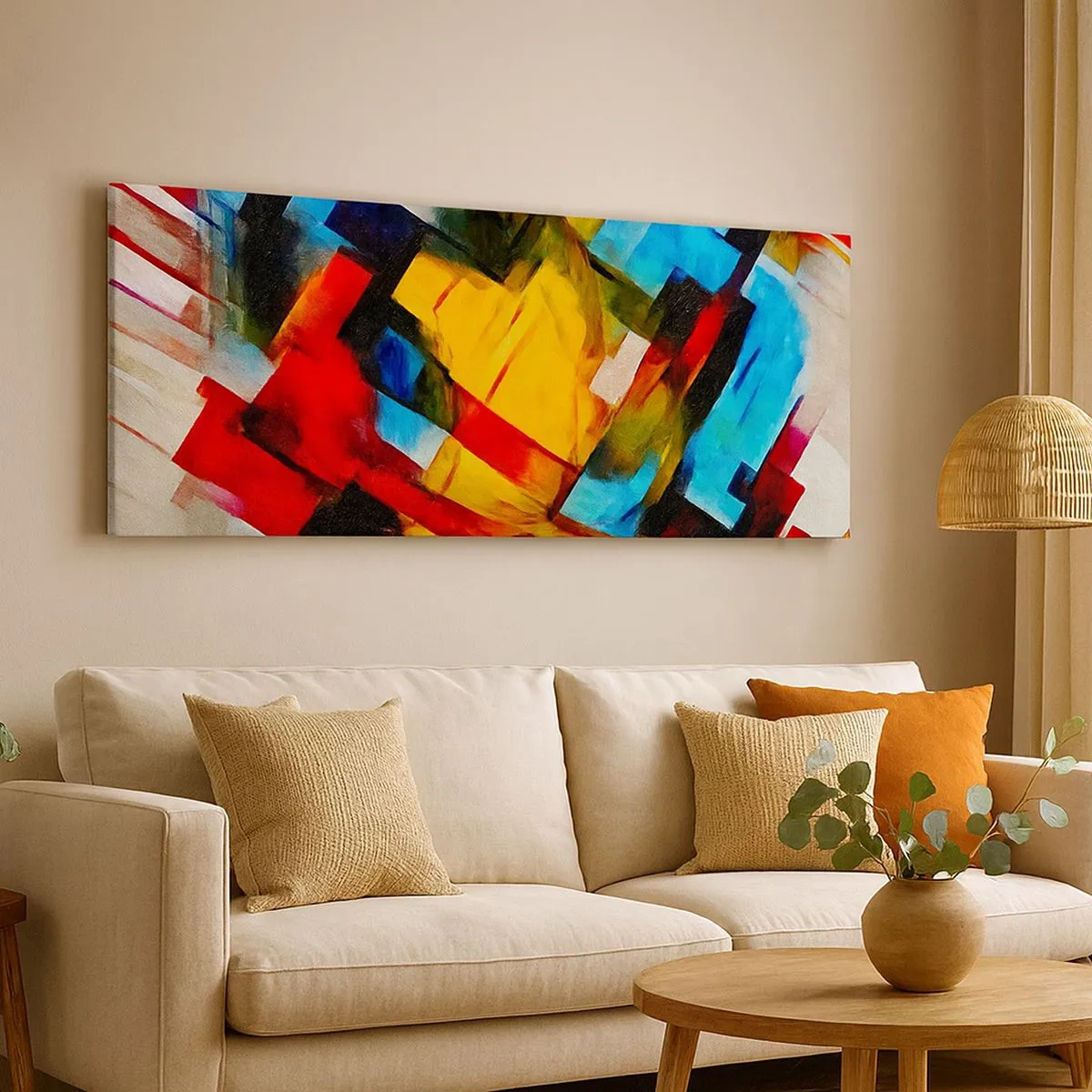 Bild auf Leinwand - Leinwandbild - Ein bunter Interleaver - 100x40 cm