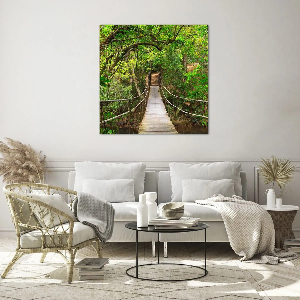 Glasbild - Bild auf glas - Denn im Garten gibt es eine Schlingpflanze - 60x60 cm