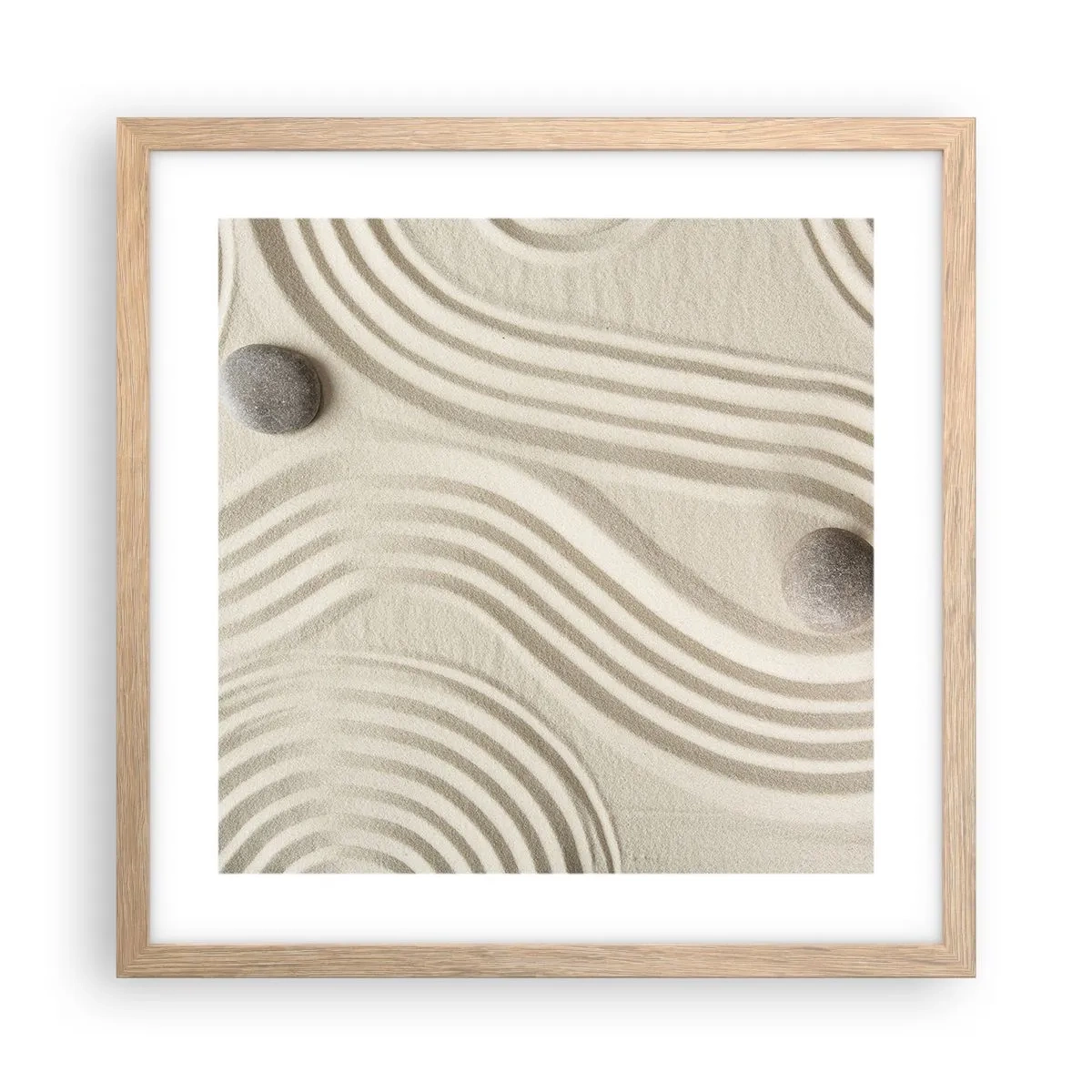 Poster in einem Rahmen aus heller Eiche - Ein Hauch von Wärme - 40x40 cm