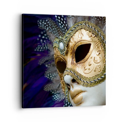 Bild auf Leinwand - Leinwandbild - Venezianisches Porträt in Gold - 40x40 cm