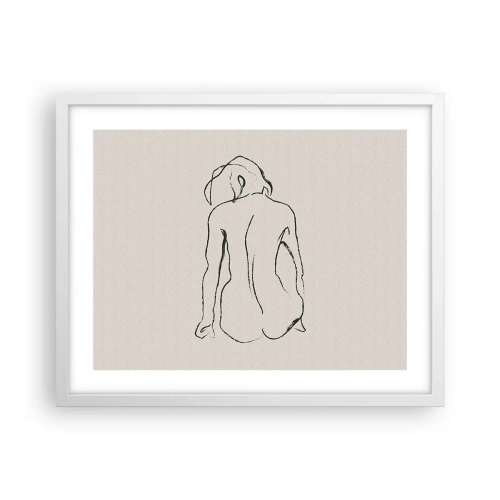 Poster in einem weißen Rahmen - Mädchenakt - 50x40 cm