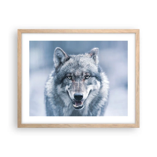 Poster in einem Rahmen aus heller Eiche - Werden Sie die Herausforderung annehmen? - 50x40 cm