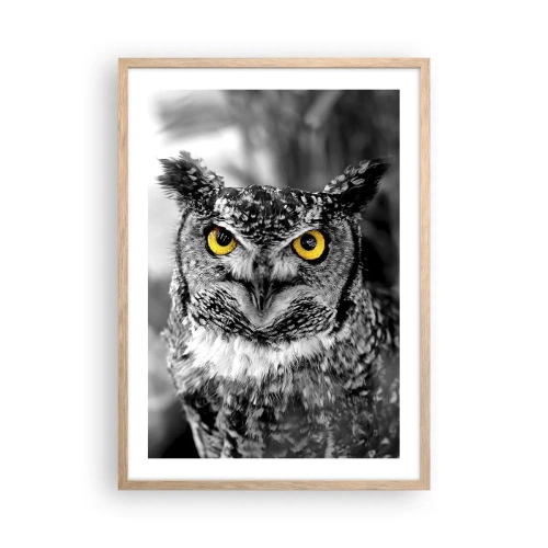 Poster in einem Rahmen aus heller Eiche - Nichts wird sich verstecken - 50x70 cm