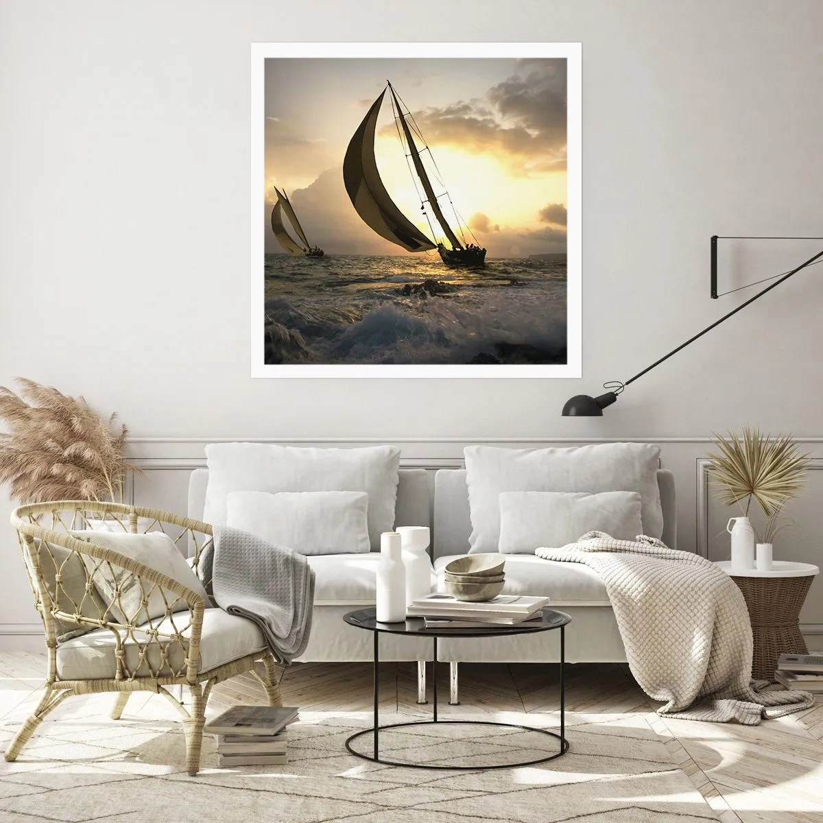 Poster - Mit dem Wind und gegen den Wind - 60x60 cm