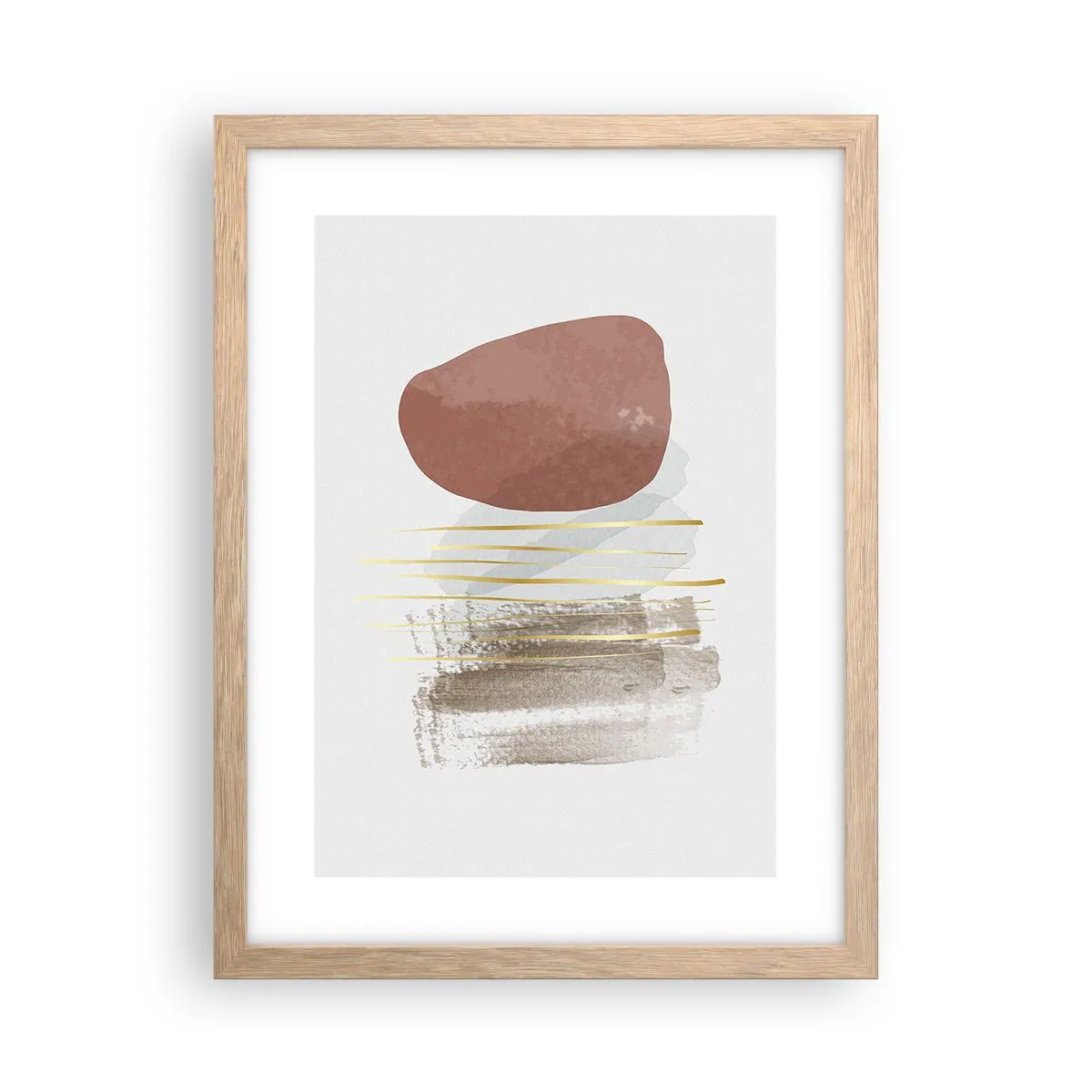 Poster in einem Rahmen aus heller Eiche - Abstrakte Kolonnade - 30x40 cm