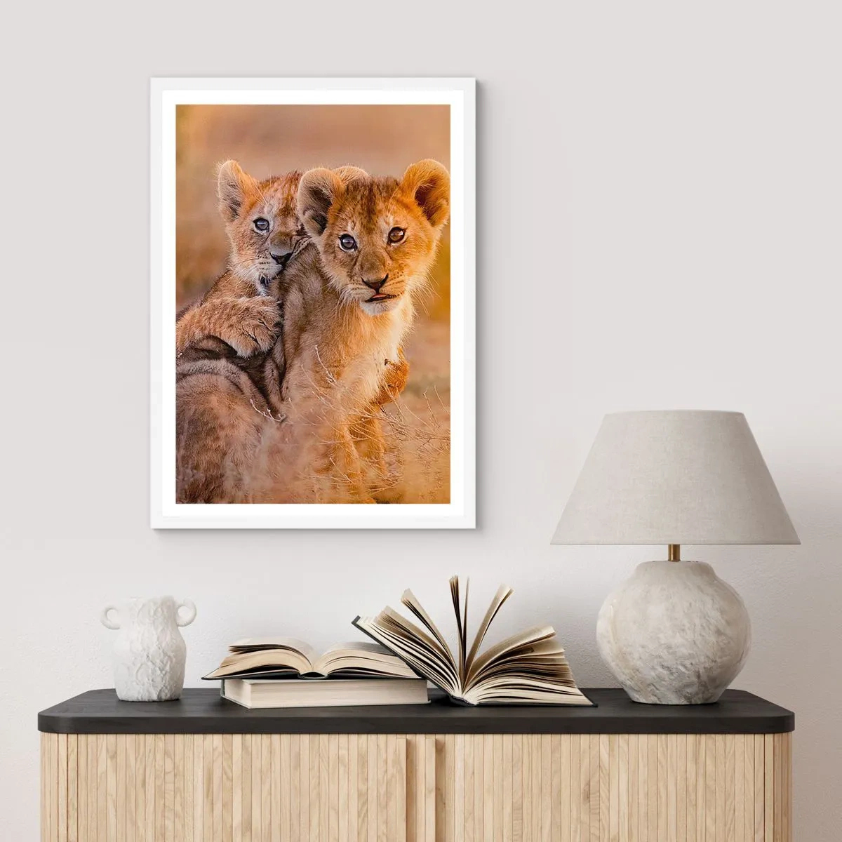 Poster in einem weißen Rahmen - Bitte nicht stören! Wir haben Spaß - 50x70 cm