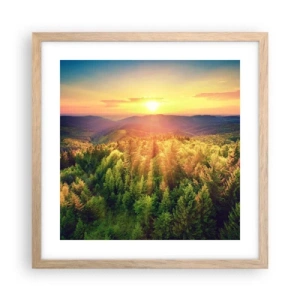 Poster in einem Rahmen aus heller Eiche - Scheitelpunkte und Spitzen - 40x40 cm