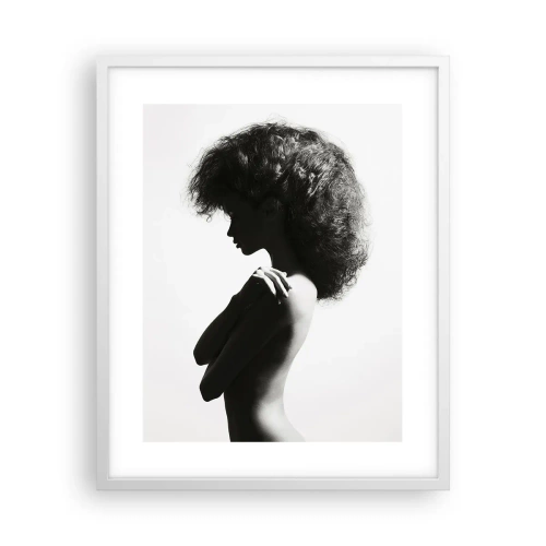 Poster in einem weißen Rahmen - Wie eine Blume auf einem schlanken Stiel - 40x50 cm