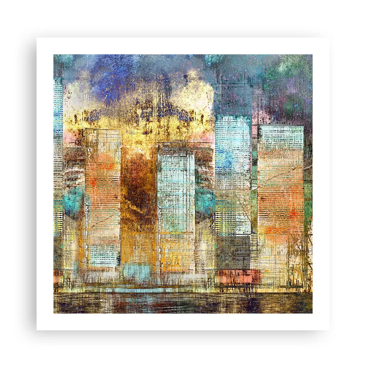 Poster - Sonnige Metropole - 60x60 cm