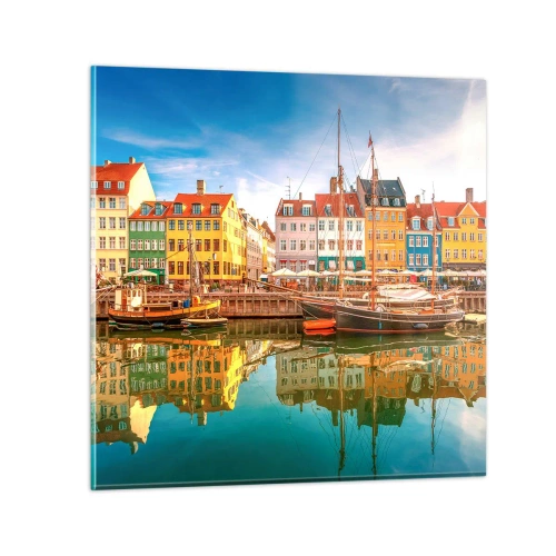 Glasbild - Bild auf glas - Glatt wie ein Spiegel über dem Wasser - 60x60 cm