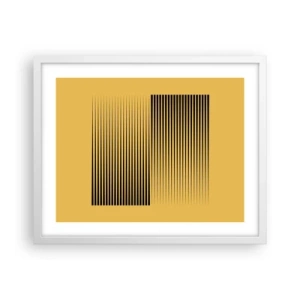 Poster in einem weißen Rahmen - Quadratur der Gegensätze - 50x40 cm