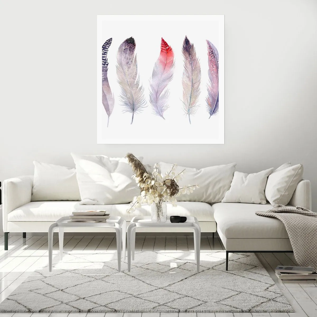 Poster - Zart wie mehrfarbiger Nebel - 60x60 cm