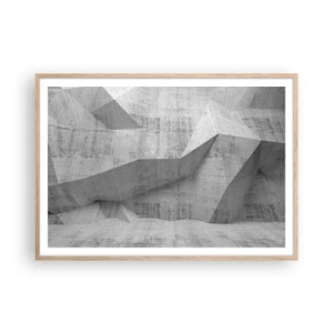 Poster in einem Rahmen aus heller Eiche - Eine echte Herausforderung - 100x70 cm