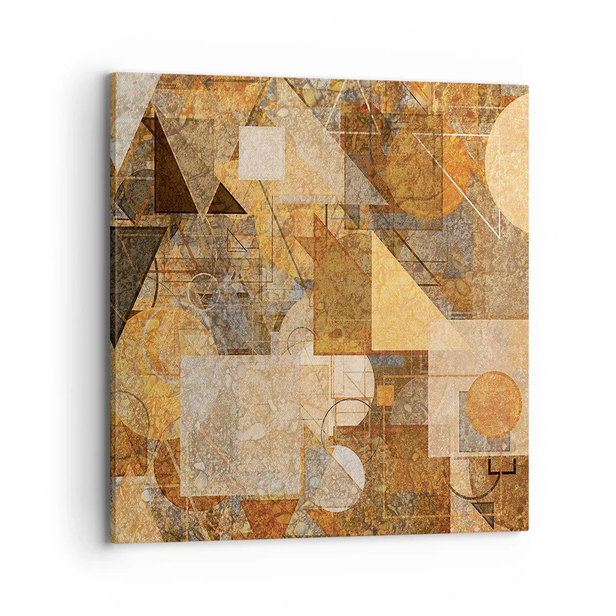 Bild auf Leinwand - Leinwandbild - Eine kubistische Studie aus Bronze - 70x70 cm