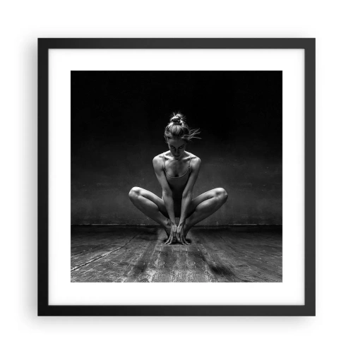 Poster in einem schwarzem Rahmen - Konzentration der Tanzenergie - 40x40 cm