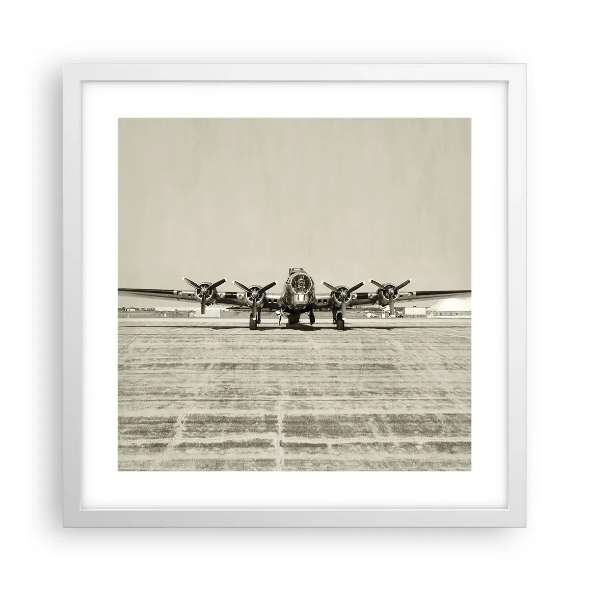 Poster in einem weißen Rahmen - Wie immer bereit - 40x40 cm