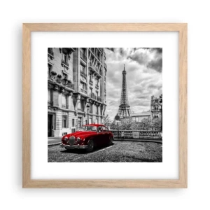 Poster in einem Rahmen aus heller Eiche - Raubtier in der Stadt - 30x30 cm