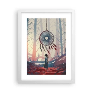 Poster in einem weißen Rahmen - Geheimes Glücksritual - 30x40 cm