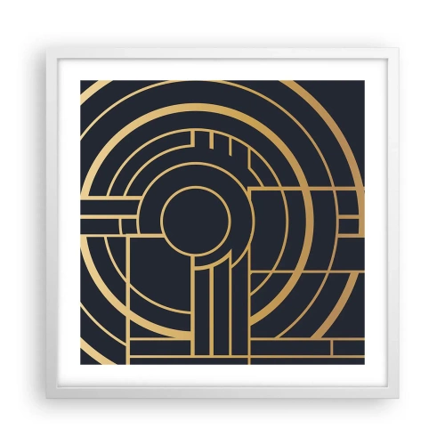 Poster in einem weißen Rahmen - Wendungen der Dinge - 50x50 cm