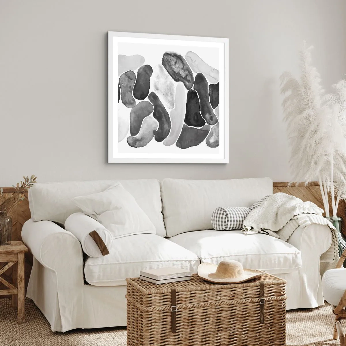 Poster in einem weißen Rahmen - Felsige Abstraktion - 50x50 cm