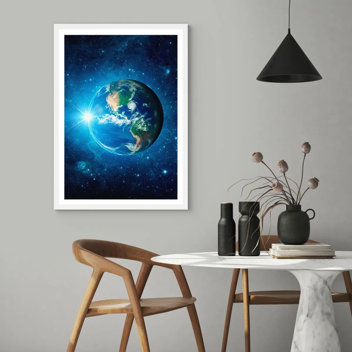 Poster in einem weißen Rahmen - Wir sind im Himmel - 61x91 cm